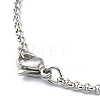 304 Stainless Steel Rolo Chain Necklaces STAS-G244-81P-2