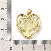 Rack Plating Brass Micro Pave Cubic Zirconia Pendants KK-L226-051G-05-3