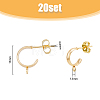 ® 20Pcs Brass Stud Earring Findings FIND-HY0001-63-2