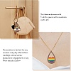 40Pcs 5 Styles Rainbow Printed Aspen Wood Big Pendants WOOD-CJ0001-69-7