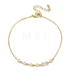 Brass Micro Pave Clear Cubic Zirconia Link Bracelets BJEW-E114-01C-G-4