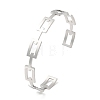304 Stainless Steel Hollow Rectangle Cuff Bangles BJEW-H322-01P-1