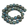 Handmade Fancy Antique Glazed Porcelain Ceramic Round Beads Strands PORC-L019-13mm-M-3
