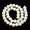 Painted Natural Wood Beads Strands WOOD-S053-54N-2