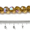 Electroplate Transparent Glass Beads Strands EGLA-A035-T8mm-L04-4