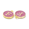 Golden Plated Alloy Enamel Charms ENAM-XCP0001-13F-3