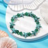 Summer Beach  Starfish Dyed Synthetic Turquoise & Faceted Glass Beaded Stretch Bracelets for Women Men BJEW-JB10454-02-4