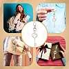 6Pcs Heart Key Alloy Pendant Decorations HJEW-YW00392-6