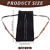 Flocking Fibre Drawstring Backpacks with PU Leather Straps and Alloy Clasps ABAG-WH20019-02C-2