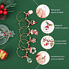 24Pcs 12 Styles Christmas Tree & Snowflake & Sock & Santa Claus Alloy Enamel Dangle Wine Glass Charms with Glass Pearl AJEW-BC0003-12-4