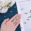 10 Sets 2 Styles 304 Stainless Steel Slide Lock Clasps STAS-ME0003-55-3