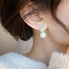 Round Alloy Stud Earrings FS-WGEAF4B-01-3