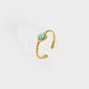 Round Synthetic Turquoise Ring RE0244-1-2