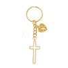 Cross with Heart Alloy Keychains KEYC-JKC01456-2