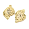 Brass Micro Pave Clear Cubic Zirconia Pendantsn KK-S386-29G-2