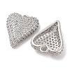 Brass Micro Pave Clear Cubic Zirconia Pendants KK-S388-01P-03-2