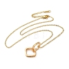 Brass Micro Pave Clear Cubic Zirconia Pendant Necklaces for Women NJEW-E106-08KCG-02-2
