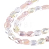 Electroplate Imitation Jade & Opaque & Transparent Glass Beads Strands EGLA-Q135-6x8MM-01D-4
