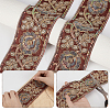 5Yards Flower Pattern Ethnic Style Embroidery Floral Polyester Ribbons OCOR-GA0003-07A-3
