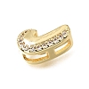 Brass Micro Pave Clear Cubic Zirconia Initial Spacer Bars KK-E802-34G-J-2