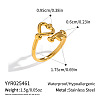 304 Stainless Steel Cuff Open Rings for Women YS0840-6