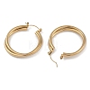 PVD Vacuum Plating 201 Stainless Steel Ring Hoop Earrings EJEW-I309-58A-G-2