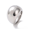 304 Stainless Steel Chunky Dome Finger Ring for Men Women X-STAS-E168-09P-1