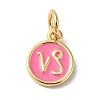 Real 18K Gold Plated Brass Enamel Charms KK-L216-001G-G04-1