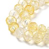 Transparent Crackle Glass Beads Strands CCG-L050-01A-04-2