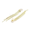 Cubic Zirconia Chains Tassel Earrings EJEW-P236-08G-2