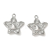 Christmas Brass Micro Pave Clear Cubic Zirconia Pendants KK-A280-03A-P-1
