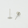 Earring Findings Flat Round Blank Peg Ear Studs X-E013-NF-1