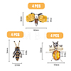 12Pcs 3 Style  Insect Felt Ornament Accessories DIY-HY0001-30-2