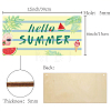 Printed Natural Wood Hanging Wall Decorations WOOD-WH0112-82H-2