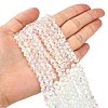 Faceted(32 Facets) Glass Beads Strands Round X-GF4mmC28-AB-5
