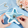 1Pc Starfish Shape Ceramic Jewelry Plate AJEW-SC0002-96B-3