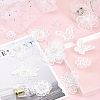12Pcs 12 Style Flower/Butterfly Polyester Embroidery Sew on Clothing Patches PATC-CA0001-10-5