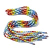 Electroplate & Gradient Color Glass Beads Strands LAMP-M023-04B-2