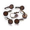 Brass Leverback Earring Findings KK-WH0033-07AB-2