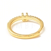 Clear Cubic Zirconia Initial Letter Adjustable Ring RJEW-C052-01G-U-3