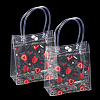 Rectangle Transparent Printed PVC Plastic Gift Tote Bags ABAG-TADJ0002-002D-3