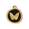 304 Stainless Steel Enamel Pendants STAS-OY006-23G-1
