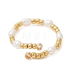 3Pcs Copper Wired Natural Cultured Freshwater Pearl Finger Rings RJEW-JR00995-5