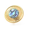 Flat Round 304 Stainless Steel Paua Shell Finger Rings for Women RJEW-G346-05G-01-4