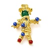 Alloy Rhinestone A Man of Straw Brooch JEWB-B022-04G-01-1