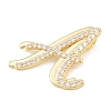 Brass Micro Pave Clear Cubic Zirconia Pendants CU-CBA8481-01G-A-2