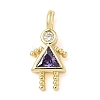 Brass Micro Pave Cubic Zirconia Pendants ZIRC-I356-17G-B02-1