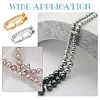   2Pcs 2 Colors 925 Sterling Silver with Clear Cubic Zirconia Twister Clasp FIND-PH0009-54-5