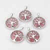 Watermelon Stone Glass Pendants G-S292-10K-P-1