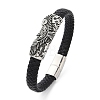 Braided Microfiber Leather Cord Bracelets BJEW-D304-09AS-2